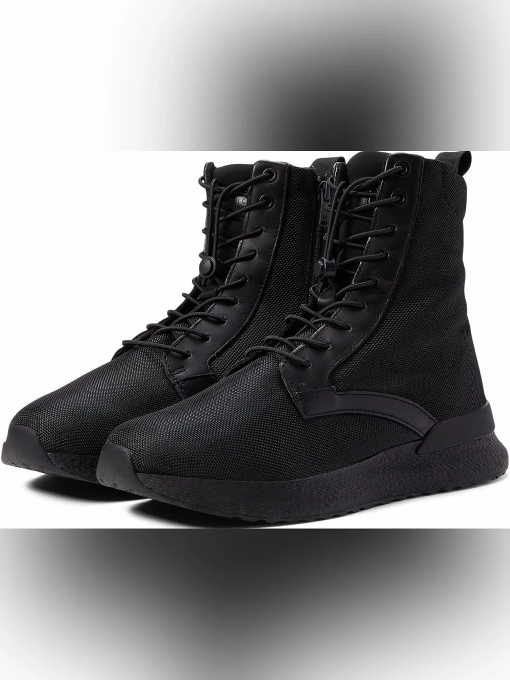 NWOT Men Kenneth Cole Black Tactical Lace-Up Boots